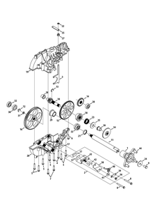 Transmission Diagram and Parts List for RZT-S42ZERO (17AVCEDS710)(2015) Cub Cadet Lawn Tractor